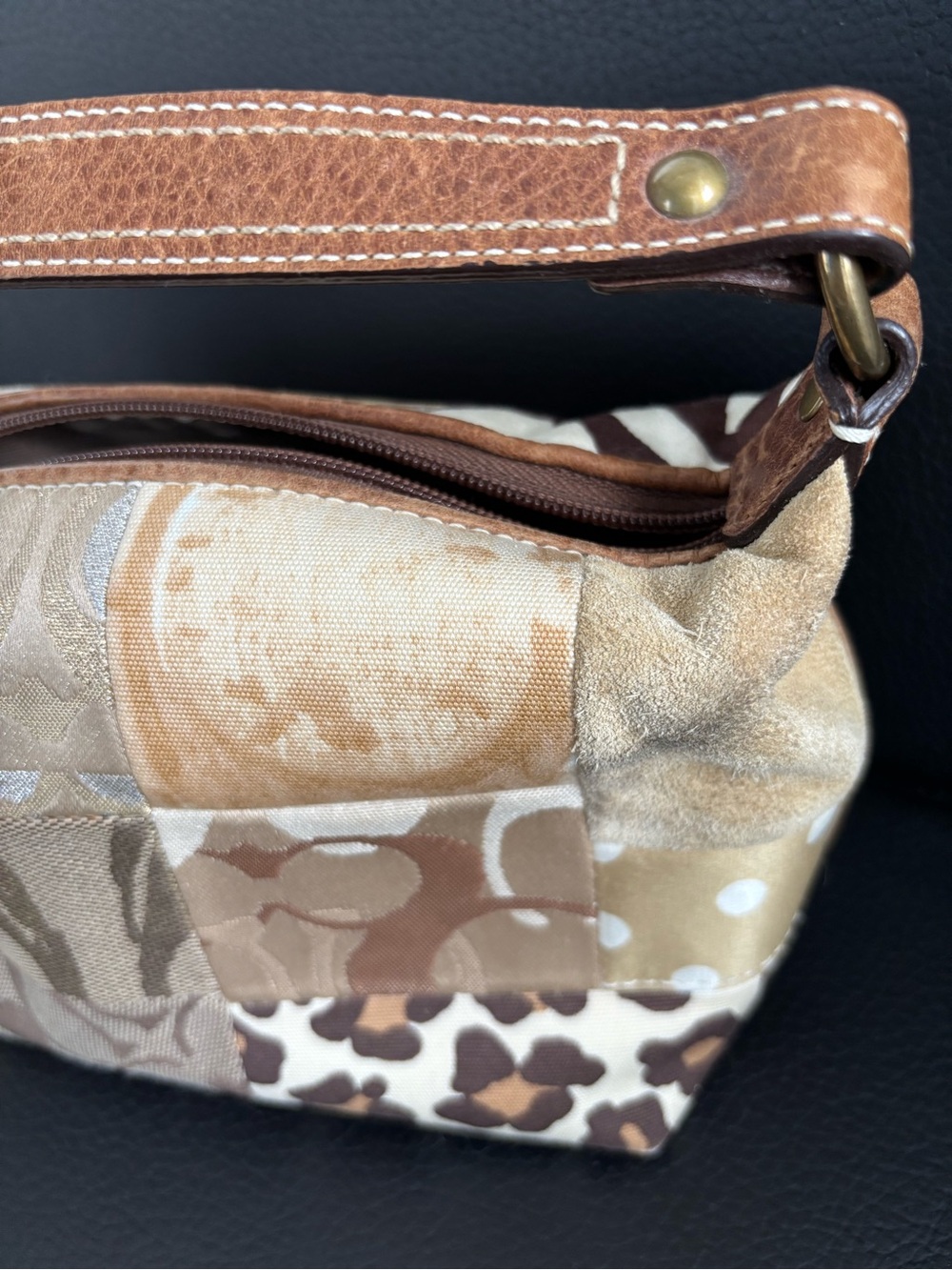 Vintage Coach Mini Signature Animal Patchwork Print Shoulder Bag Y2K - Picture 5 of 5